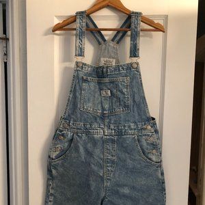 Levi's Women's Denim Short Overalls, Size Medium